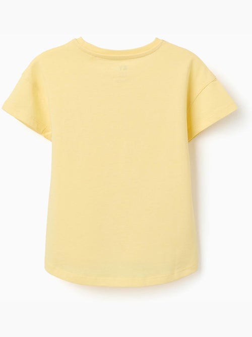 T-shirt in cotone con stampa in rilievo frontale - Kiabi