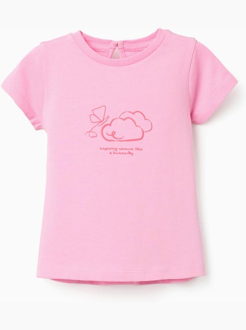 T-shirt in cotone con stampa in rilievo sul davanti - Kiabi