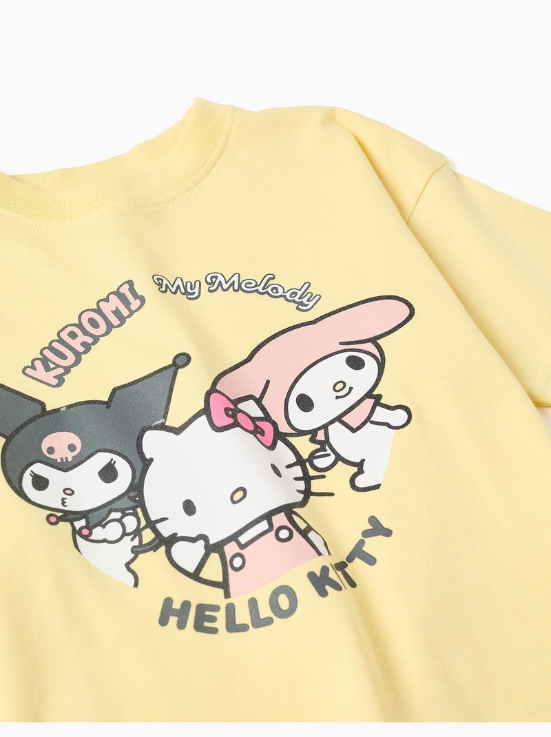 T-shirt in cotone con stampa Kuromi & Friends Giallo chiaro - Kiabi