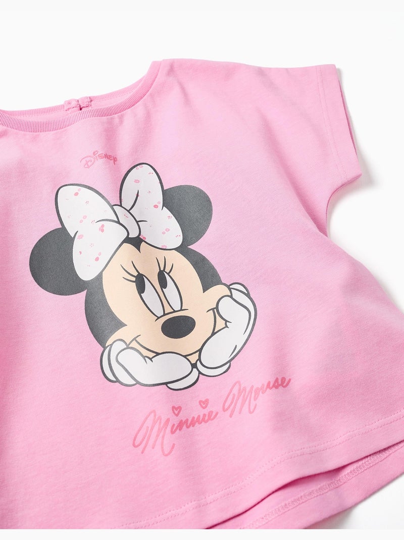 T-shirt in cotone con stampa Minnie Rosa - Kiabi