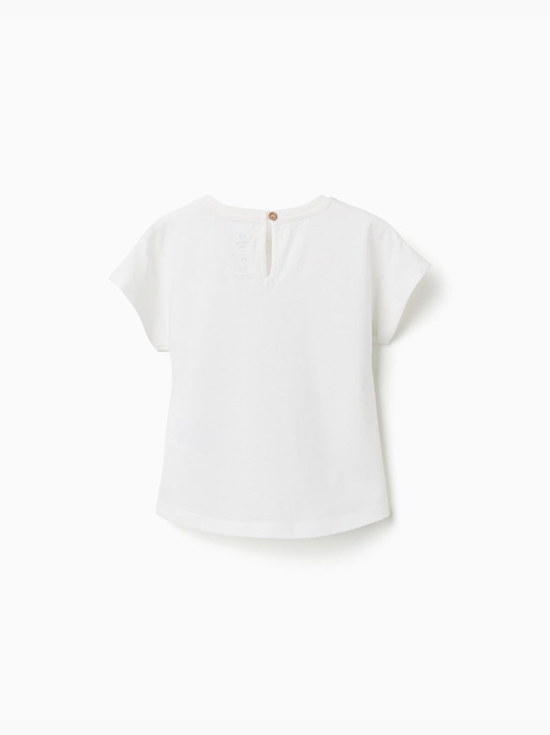 T-shirt in cotone con stampa Stitch e Scrump Bianco - Kiabi