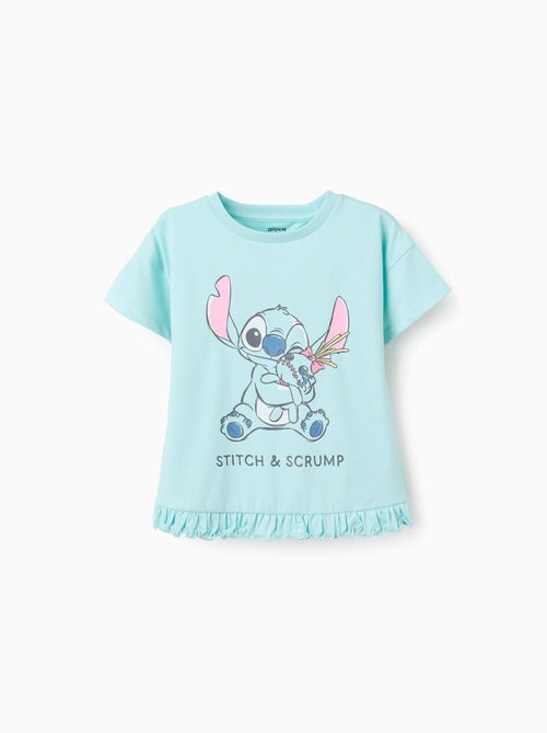 T-shirt in cotone con stampa stitch e scrump - Kiabi