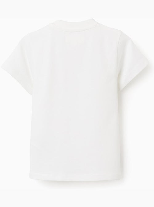 T-shirt in cotone con taschino a righe sul petto - Kiabi