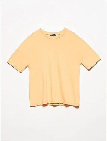 T-shirt in cotone da donna con girocollo dilvin