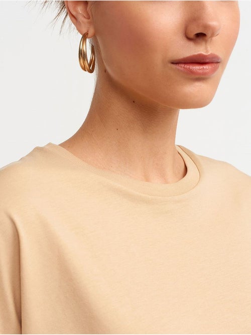 T-shirt in cotone da donna con girocollo dilvin - Kiabi