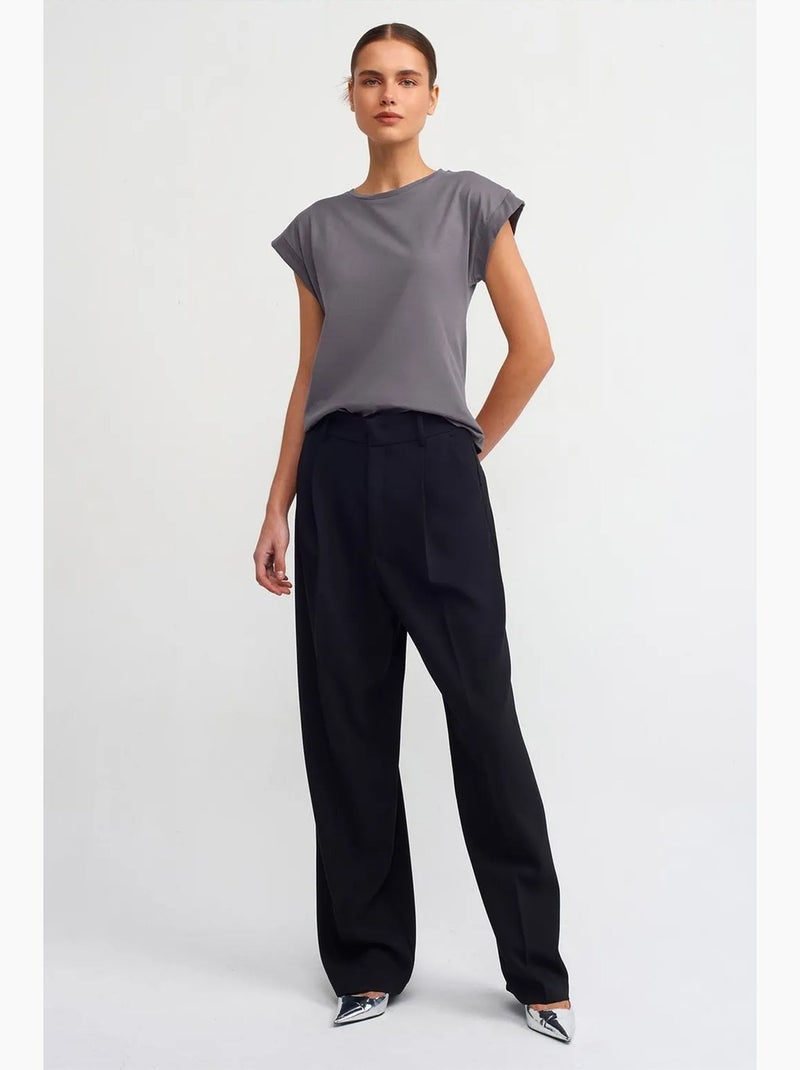 T-shirt in cotone da donna con girocollo dilvin Grigio - Kiabi