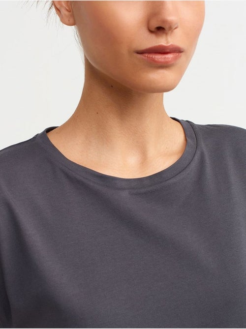 T-shirt in cotone da donna con girocollo dilvin - Kiabi T-shirt in cotone da donna con girocollo dilvin - Kiabi