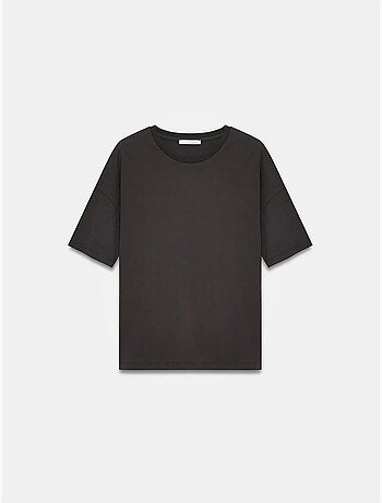 T-shirt in cotone da donna con girocollo dilvin