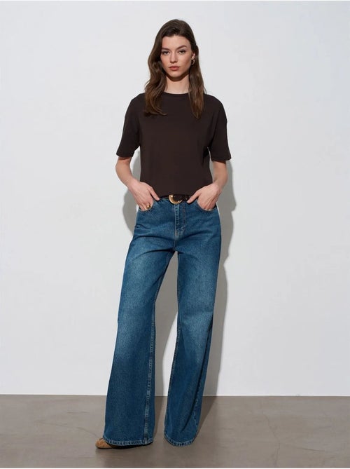 T-shirt in cotone da donna con girocollo dilvin - Kiabi