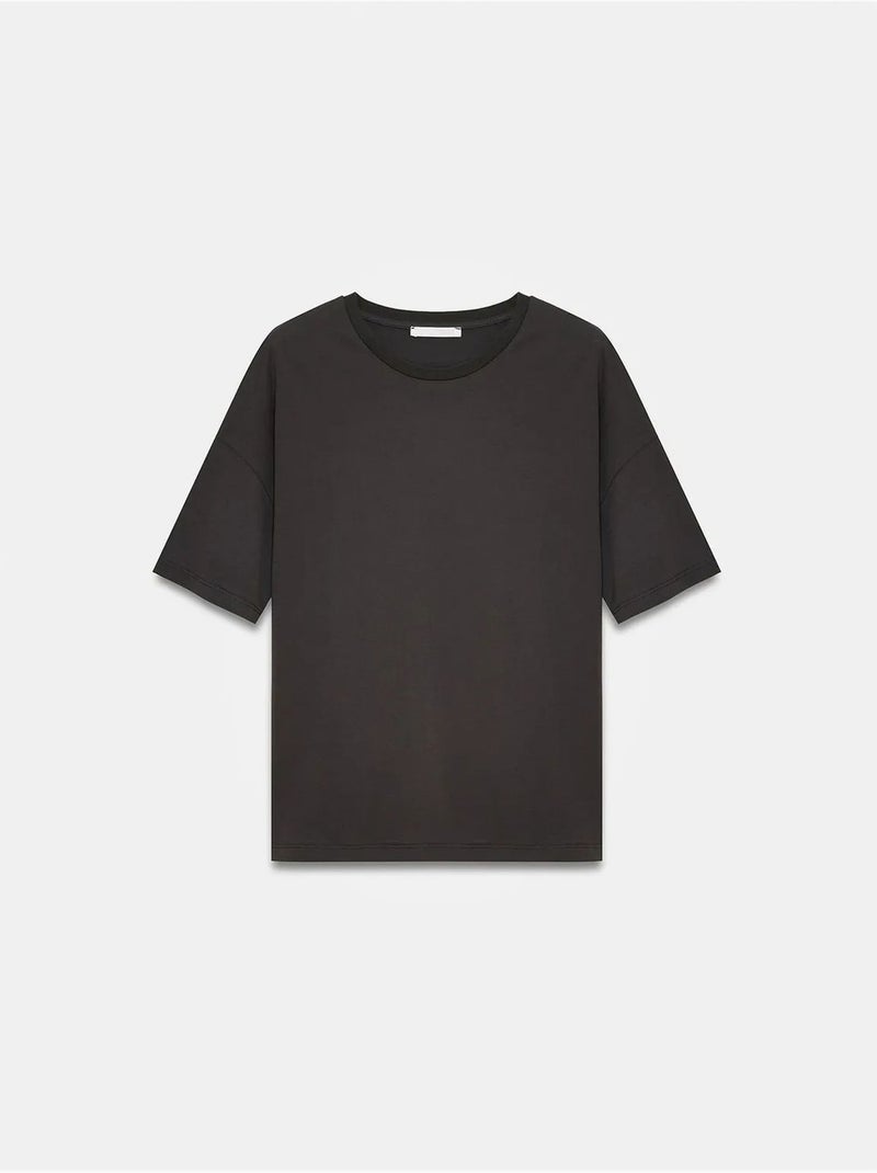 T-shirt in cotone da donna con girocollo dilvin Marrone cioccolato - Kiabi