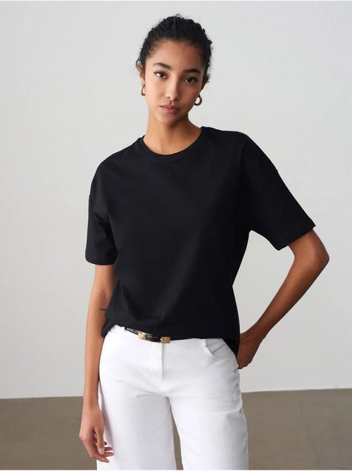 T-shirt in cotone da donna con girocollo dilvin - Kiabi T-shirt in cotone da donna con girocollo dilvin - Kiabi