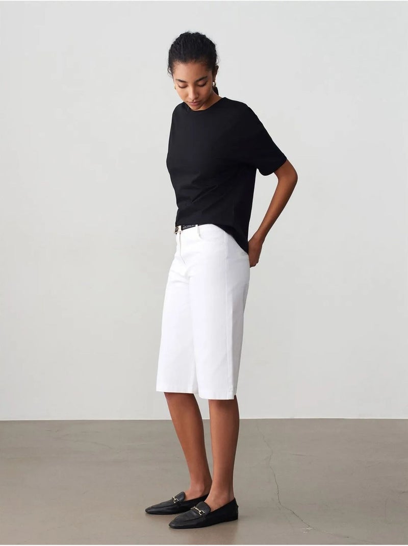 T-shirt in cotone da donna con girocollo dilvin Nero - Kiabi