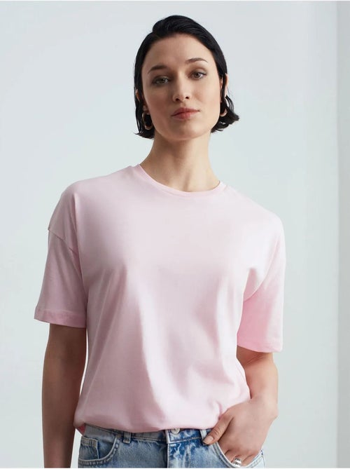 T-shirt in cotone da donna con girocollo dilvin - Kiabi
