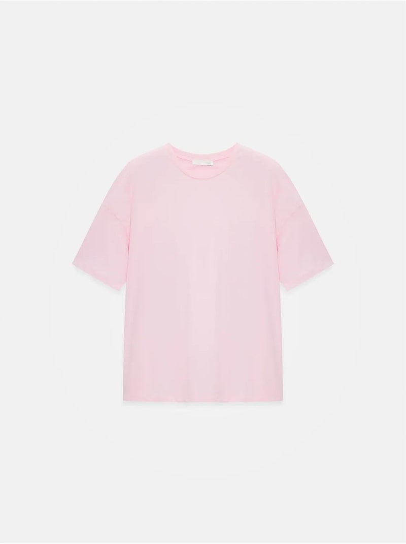 T-shirt in cotone da donna con girocollo dilvin Rosa confetto - Kiabi