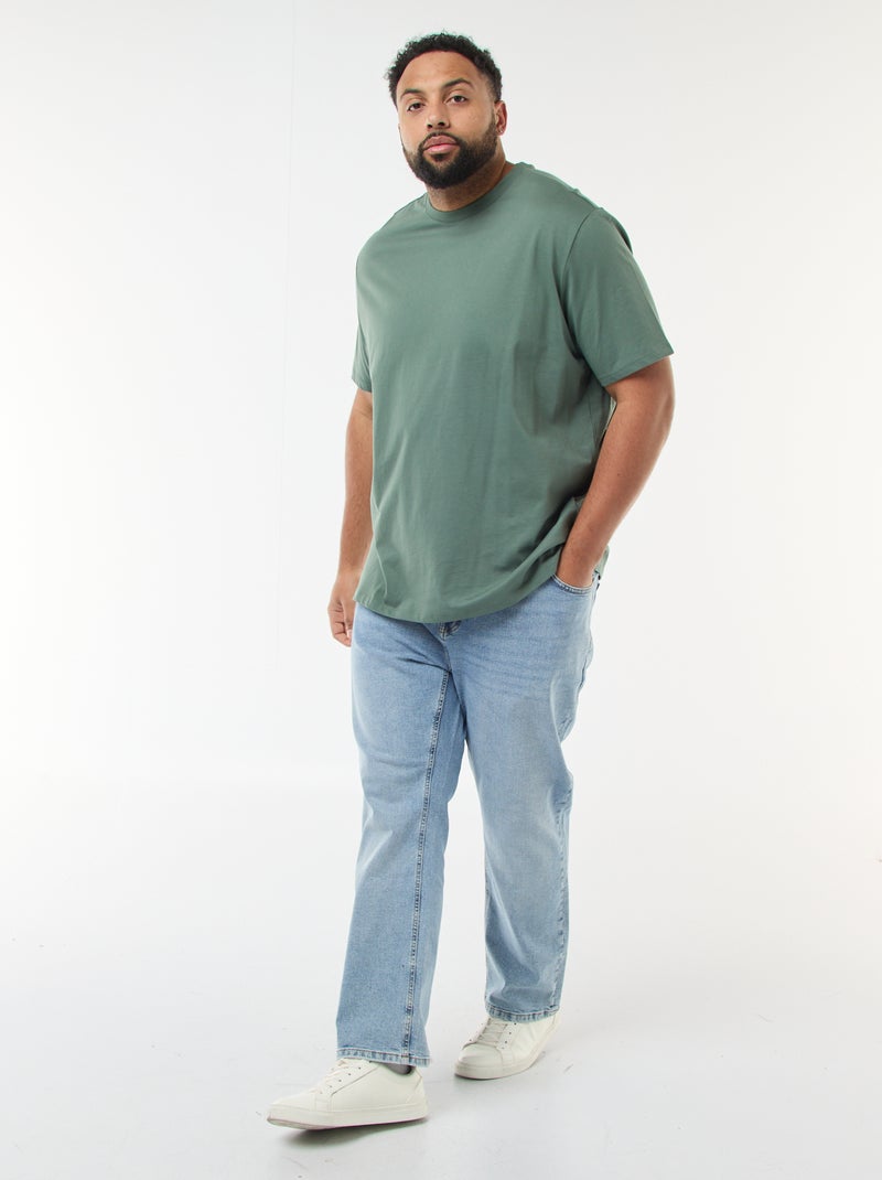 T-shirt in cotone dalla mano morbida Verde - Kiabi