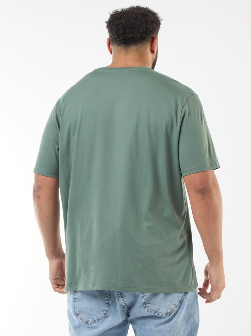 T-shirt in cotone dalla mano morbida Verde - Kiabi