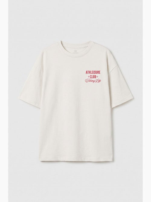 T-shirt in cotone ed elastan tommy - Kiabi