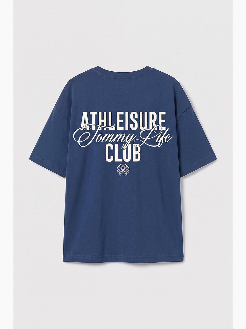 T-shirt in cotone ed elastan tommy Blu marino - Kiabi