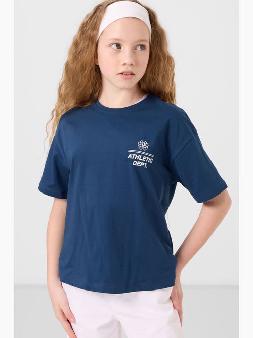 T-shirt in cotone ed elastan tommy - Kiabi