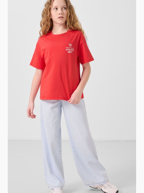 T-shirt in cotone ed elastan tommy - Kiabi