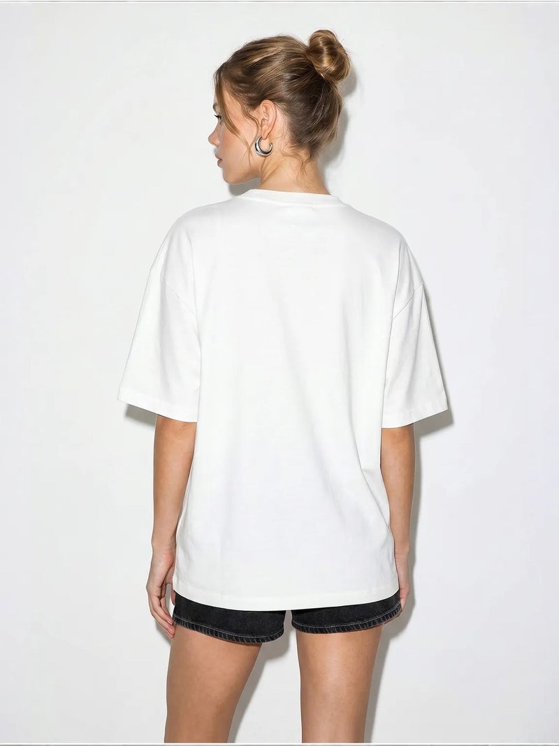 T-shirt in cotone lucci Bianco sporco - Kiabi