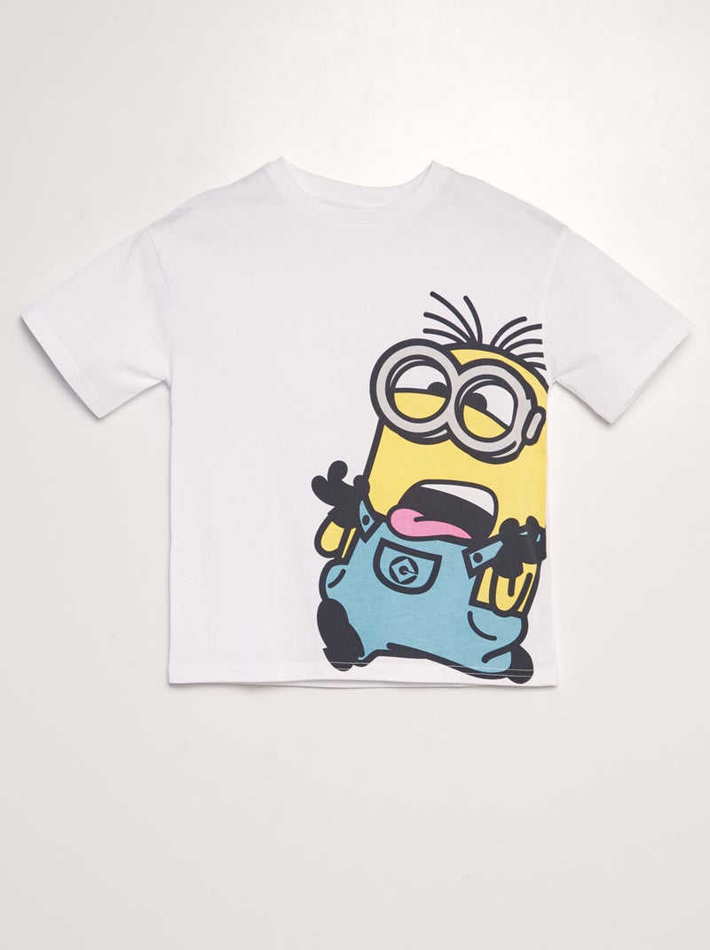 T-shirt in cotone 'Minions' scollo tondo BIANCO - Kiabi