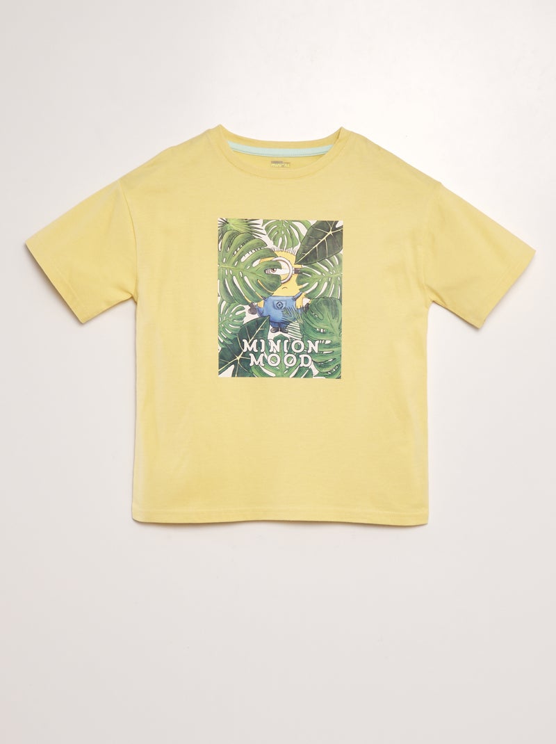 T-shirt in cotone 'Minions' scollo tondo GIALLO - Kiabi