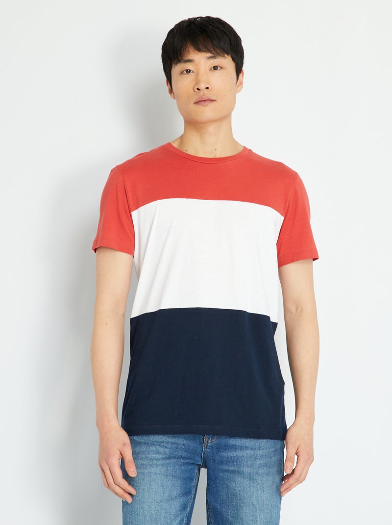 T-shirt in cotone multicolore ROSSO - Kiabi