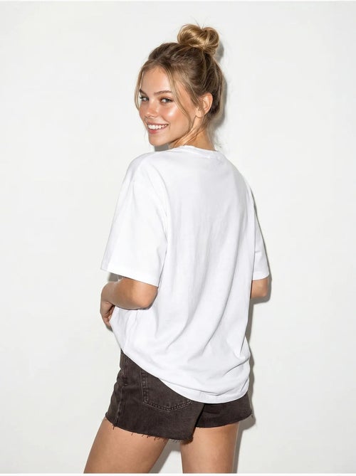 T-shirt in cotone oversize con stampa etnica lucci - Kiabi T-shirt in cotone oversize con stampa etnica lucci - Kiabi