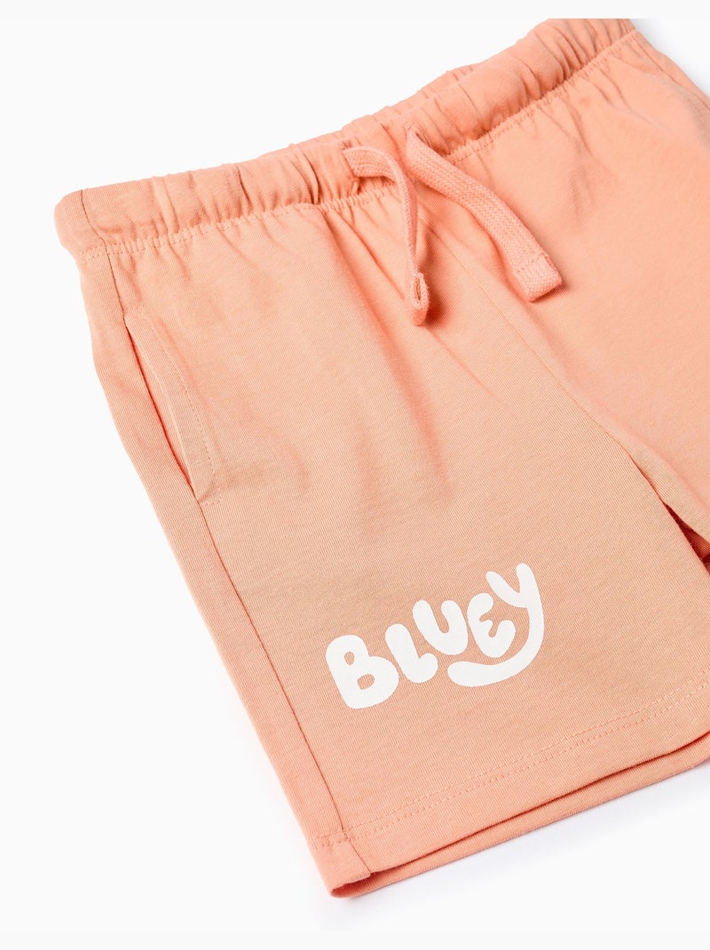T-shirt in cotone + pantaloncini con Bluey Arancione chiaro - Kiabi