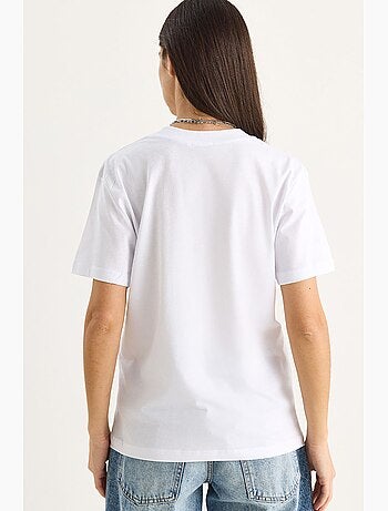 T-shirt in cotone pettinato con scollo a v comfort fit lucci