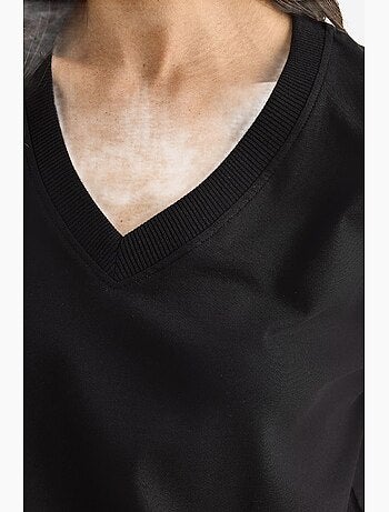 T-shirt in cotone pettinato con scollo a v comfort fit lucci