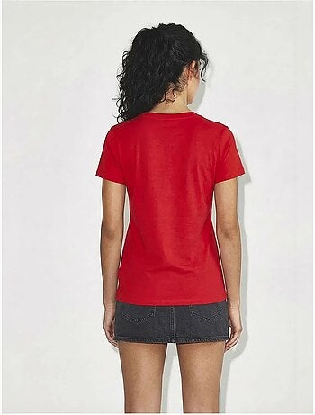 T-shirt in cotone pettinato con scollo a v comfort fit lucci
