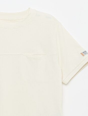 T-shirt in cotone piqué a maniche corte