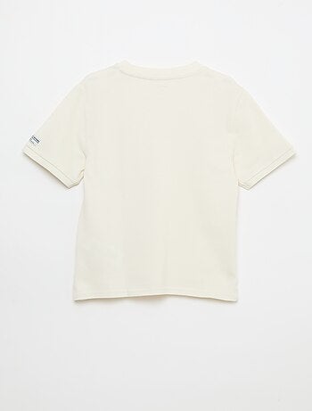 T-shirt in cotone piqué a maniche corte