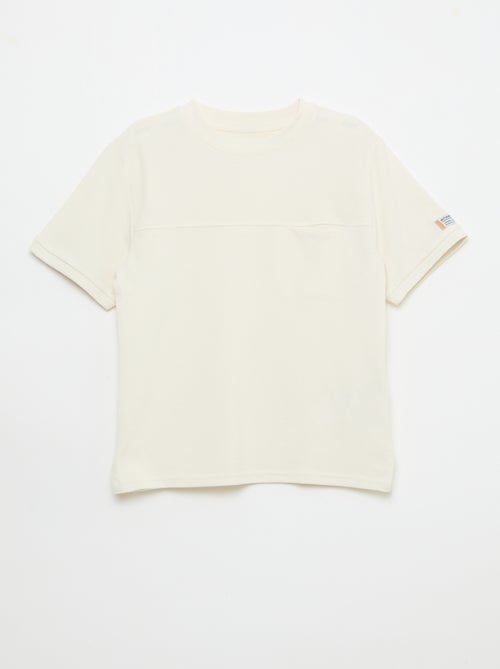 T-shirt in cotone piqué a maniche corte - Kiabi