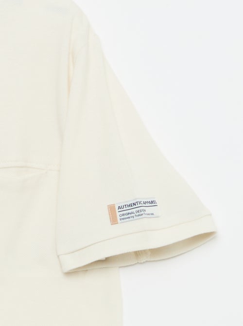 T-shirt in cotone piqué a maniche corte - Kiabi
