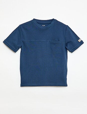 T-shirt in cotone piqué a maniche corte