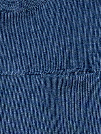 T-shirt in cotone piqué a maniche corte