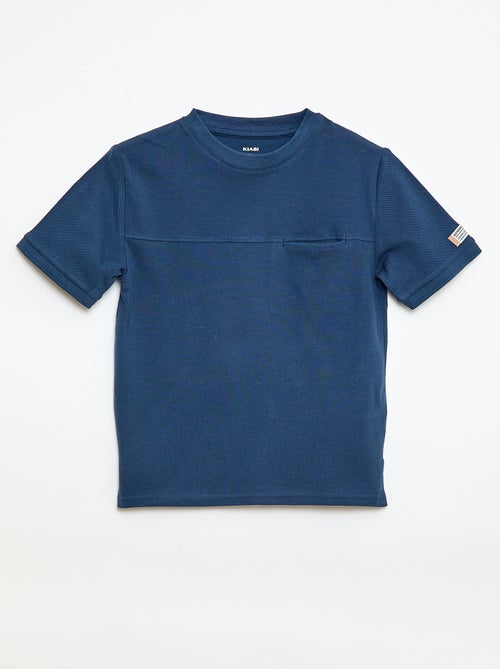 T-shirt in cotone piqué a maniche corte - Kiabi