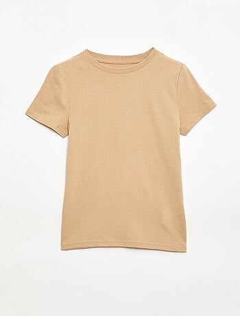 T-shirt in cotone piqué a maniche corte