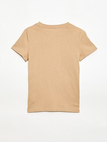 T-shirt in cotone piqué a maniche corte
