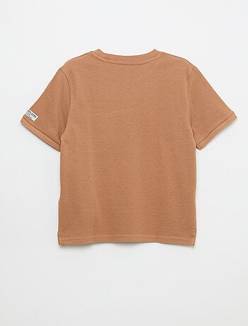 T-shirt in cotone piqué a maniche corte