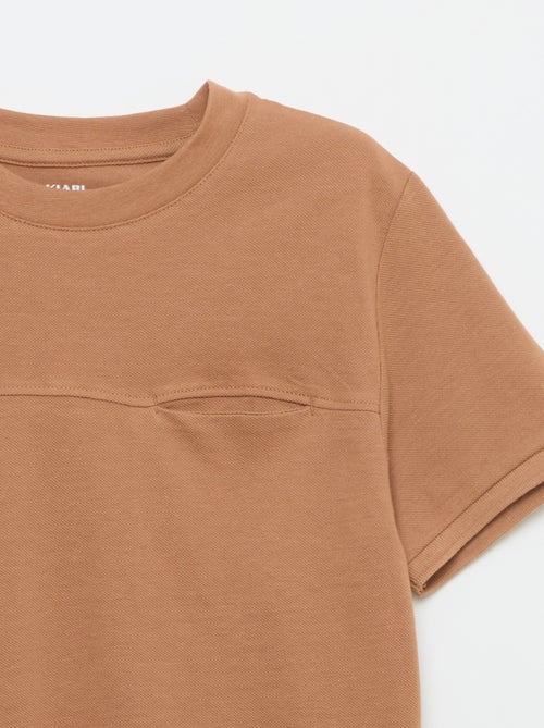 T-shirt in cotone piqué a maniche corte - Kiabi