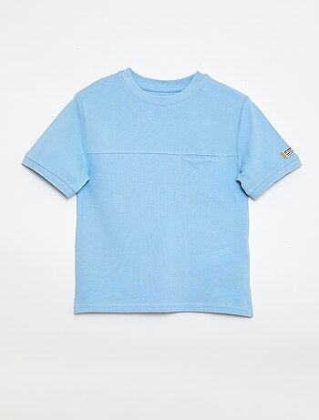 T-shirt in cotone piqué a maniche corte