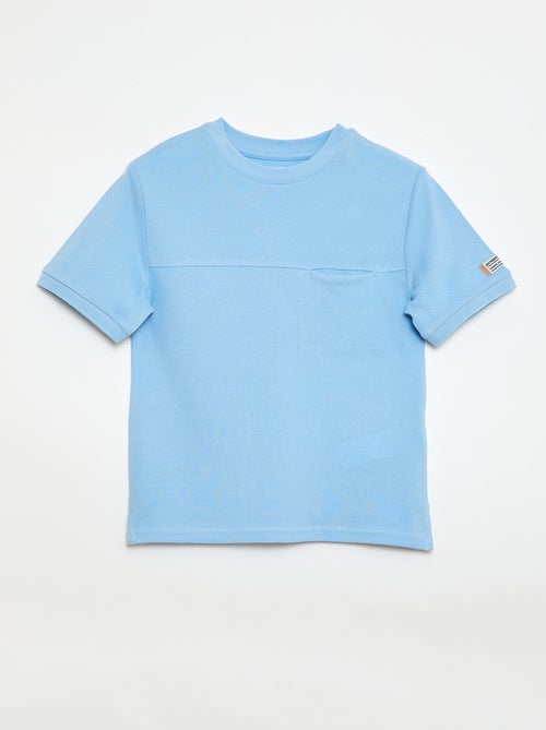 T-shirt in cotone piqué a maniche corte - Kiabi