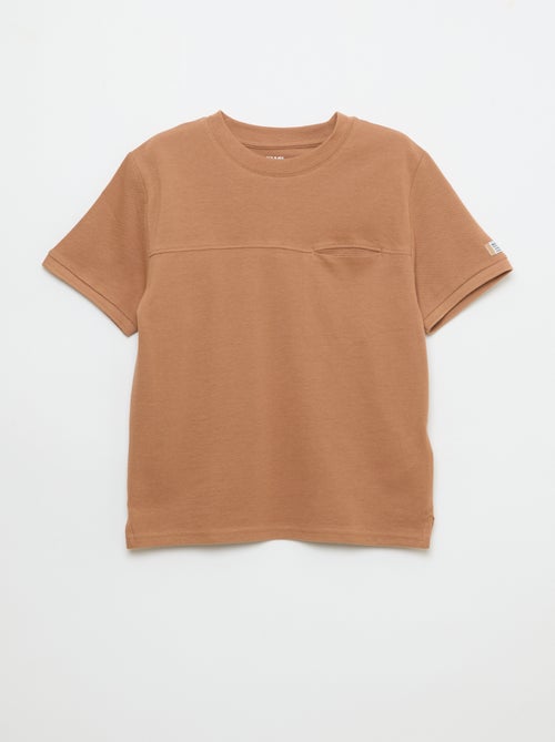 T-shirt in cotone piqué a maniche corte - Kiabi