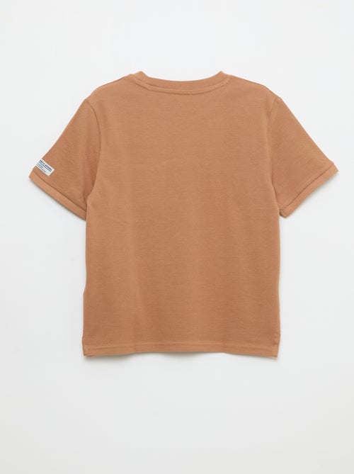 T-shirt in cotone piqué a maniche corte - Kiabi