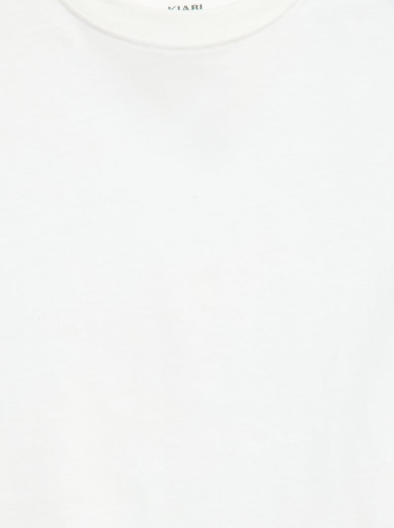 T-shirt in cotone premium Bianco - Kiabi