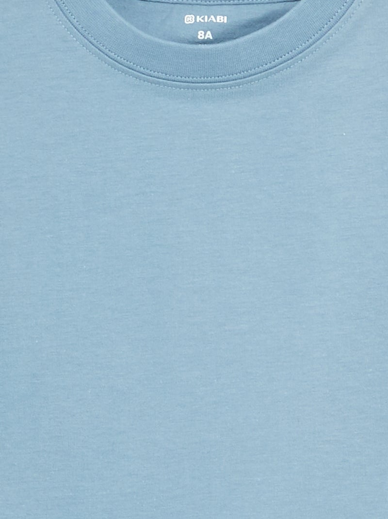 T-shirt in cotone premium Blu - Kiabi